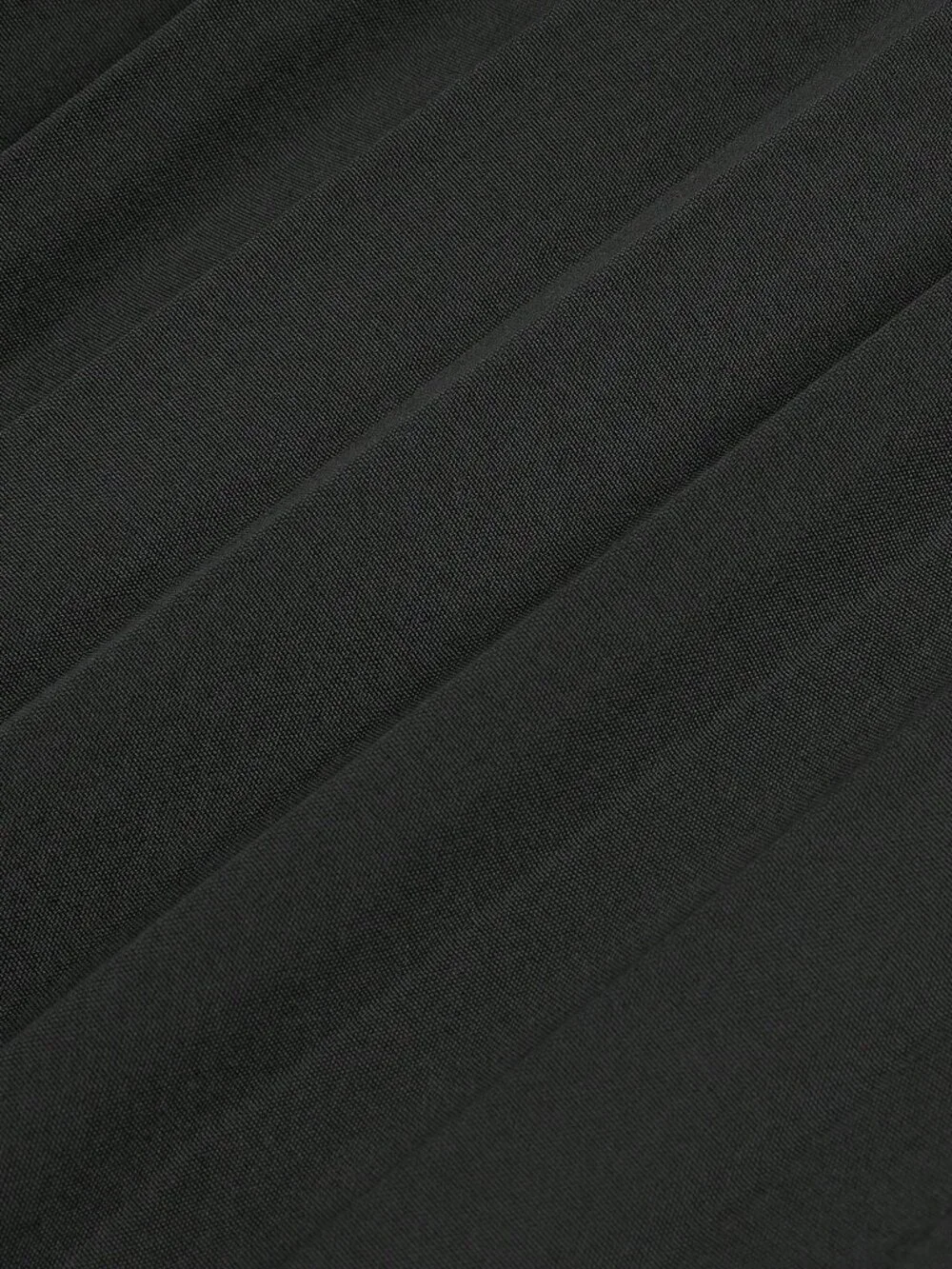 Black Elegant Women's Minimalist Pleated Casual Pants - Picture 7 of 7